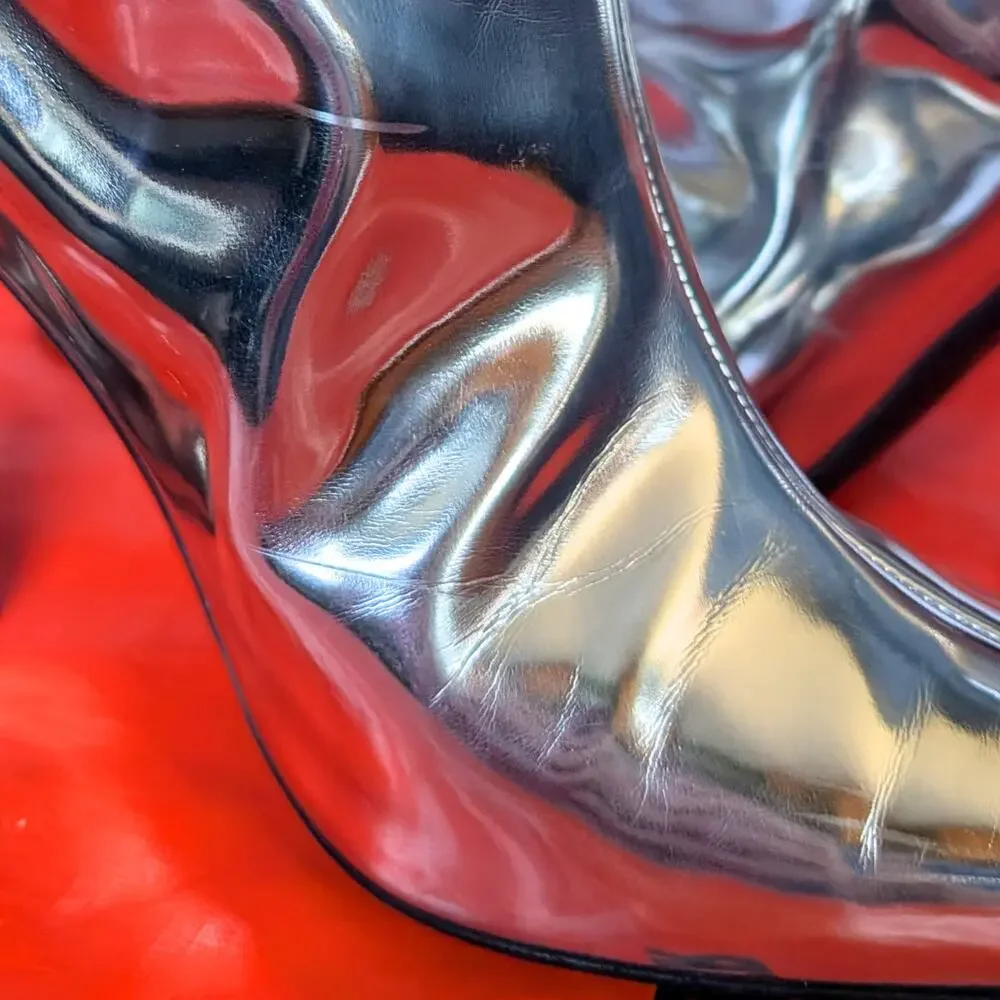 Simon Miller Verner Metallic Hourglass Heel Boots - Picture 7 of 14
